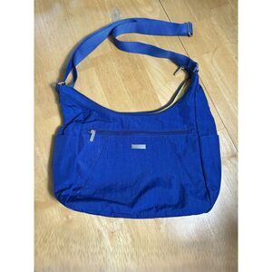 Baggallini Hobo Bag Bright Blue Adjustable Strap, Crossbody Multi Pocket Nylon
